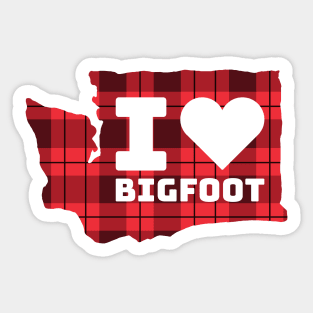 I Love Bigfoot Sticker